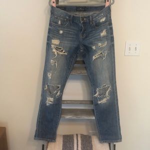 Women’s Lucky Brand Destructed Sienna Cigarette (tapered boyfriend) jean